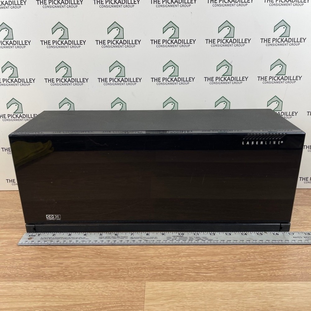 Laserline CD 36 Compact Disc Storage Cabinet Black Wall Mountable Holds 36 CDs